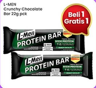 Promo Harga L-men Crunchy Chocolate Bar 25 gr - Indomaret