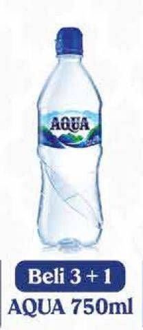 Promo Harga AQUA Air Mineral 750 ml - Hypermart