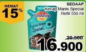 Promo Harga SEDAAP Kecap Manis Kedelai Hitam Special 550 ml - Giant