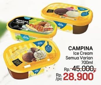 Promo Harga Campina Ice Cream All Variants 700 ml - LotteMart