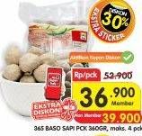 Promo Harga 365 Baso Sapi 360 gr - Superindo