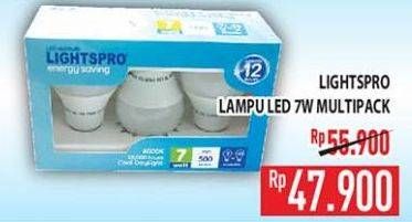 Promo Harga LIGHTSPRO Lampu LED Bulb 7W 3 pcs - Hypermart