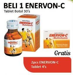Promo Harga ENERVON-C Multivitamin Tablet 30 pcs - Alfamidi