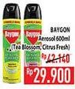 Promo Harga Baygon Insektisida Spray Tea Blossom, Citrus Fresh 600 ml - Hypermart