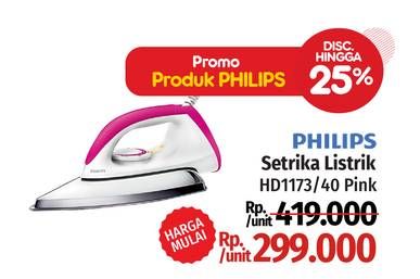 Promo Harga Philips HD 1173 | Dry Iron 40/PK  - LotteMart