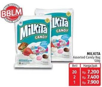 Promo Harga MILKITA Milkshake Candy Assorted 120 gr - Lotte Grosir