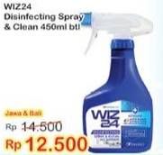 Promo Harga WIZ 24 Disinfecting Spray and Clean All Surface All Variants 450 ml - Indomaret