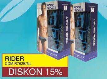 Promo Harga RIDER Underwear Man R762B 3 pcs - Yogya