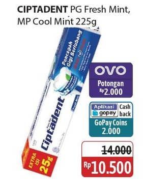 Promo Harga Ciptadent Pasta Gigi Maxi 12 Plus Cool Mint, Fresh Mint 250 gr - Alfamidi
