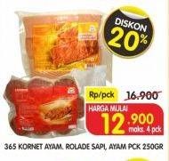 Promo Harga 365 Kornet Ayam/Rolade Sapi, Ayam 250 g  - Superindo