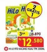 Promo Harga HILO Ready to Drink Kacang Hijau per 3 pcs 200 ml - Superindo