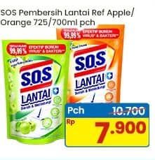 Promo Harga SOS Pembersih Lantai Apple, Orange 725 ml - Indomaret