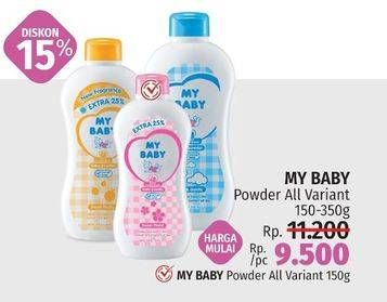 Promo Harga My Baby Baby Powder All Variants 150 gr - LotteMart