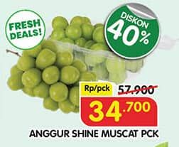 Promo Harga Anggur Shine Muscat  - Superindo