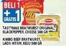 Promo Harga TASTYMAX Bratwurst Original/Blackpepper/Cheese/KIMBO Bratwurst 500gr  - Hypermart