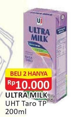 Promo Harga ULTRA MILK Susu UHT Taro 200 ml - Alfamart