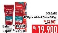 Promo Harga COLGATE Toothpaste Optic White 100 gr - Hypermart