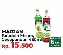 Promo Harga MARJAN Syrup Boudoin Coco Pandan, Melon 460 ml - Yogya