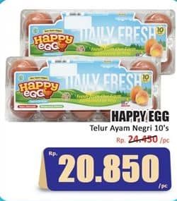 Promo Harga Happy Egg Telur Ayam Negeri 10 pcs - Hari Hari