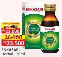 Promo Harga ENKASARI Gargle Swallowable Liquid 120 ml - Alfamart