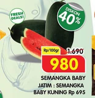 Promo Harga Semangka Baby per 100 gr - Superindo