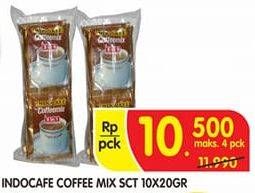 Promo Harga Indocafe Coffeemix per 10 sachet 20 gr - Superindo