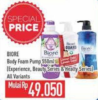 BIORE Body Foam Pump 550ml (Experience, Beauty, Guard) All variant