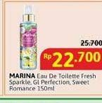 Promo Harga Marina Eau De Toillete Fresh Sparkle, Glam Perfection, Sweet Romance 150 ml - Alfamidi