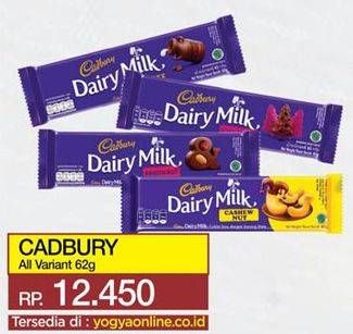 Promo Harga CADBURY Dairy Milk All Variants 62 gr - Yogya