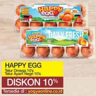 Promo Harga Happy egg Telur Omega 10