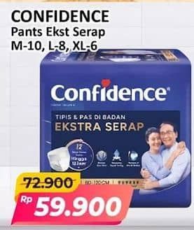 Promo Harga Confidence Adult Pants Slim & Fit Extra Absorb M10, L8, XL6 6 pcs - Alfamart