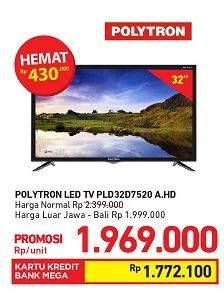 Promo Harga POLYTRON PLD 32D7520 | LED TV 32"  - Carrefour