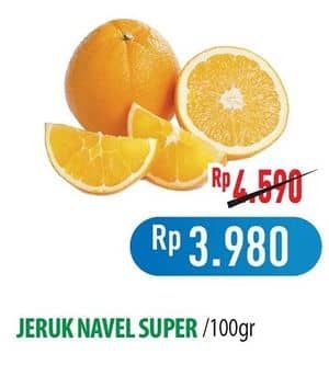 Promo Harga Jeruk Navel Super per 100 gr - Hypermart