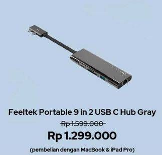 Promo Harga FEELTEK Feeltek Portable 9 in 2 USB-C Hub  - iBox