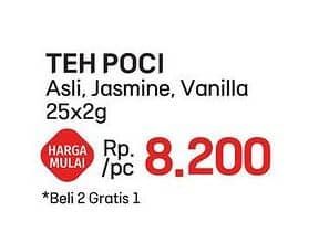 Promo Harga Cap Poci Teh Celup Vanila, Melati, Asli per 25 pcs 2 gr - LotteMart