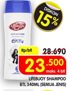 Promo Harga LIFEBUOY Shampoo All Variants 340 ml - Superindo