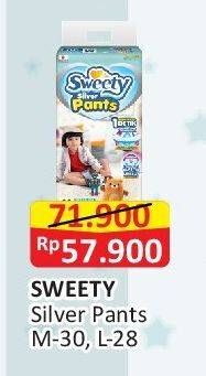 Promo Harga Sweety Silver Pants M30, L28 28 pcs - Alfamart