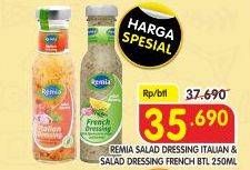 Promo Harga REMIA Salad Dressing Italian, French 250 ml - Superindo