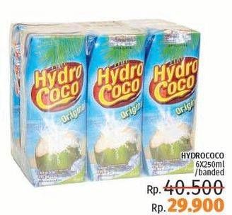 Promo Harga HYDRO COCO Minuman Kelapa Original per 6 pcs 250 ml - LotteMart