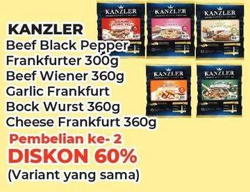 Kanzler Frankfurter/Bockwurst/Beef Wiener