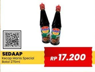 Promo Harga Sedaap Kecap Manis Kedelai Hitam Special 275 ml - Yogya