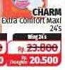 Promo Harga Charm Extra Comfort Maxi Long Wing 26cm 24 pcs - Lotte Grosir