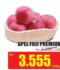 Promo Harga Apel Fuji Premium per 100 gr - Hari Hari