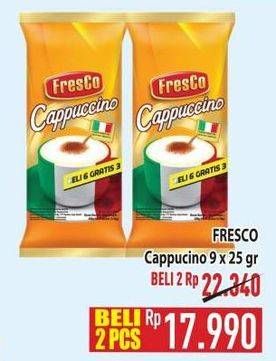 Promo Harga Fresco Cappuccino per 9 sachet 25 gr - Hypermart