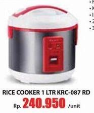 Promo Harga KIRIN Rice Cooker KRC-087  - Hari Hari