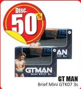 Promo Harga GT MAN Brief mini GTK07 3 pcs - Hari Hari