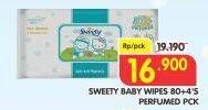 Promo Harga SWEETY Baby Wipes Perfumed Perfumed 84 pcs - Superindo