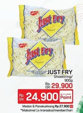 Promo Harga Just Fry French Fries Shoestrings 900 gr - LotteMart