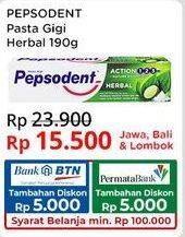 Promo Harga Pepsodent Pasta Gigi Action 123 Herbal 190 gr - Indomaret