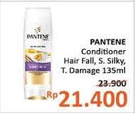 Promo Harga PANTENE Conditioner Hair Fall Control, Total Damage Care, Silky Smooth Care 135 ml - Alfamidi